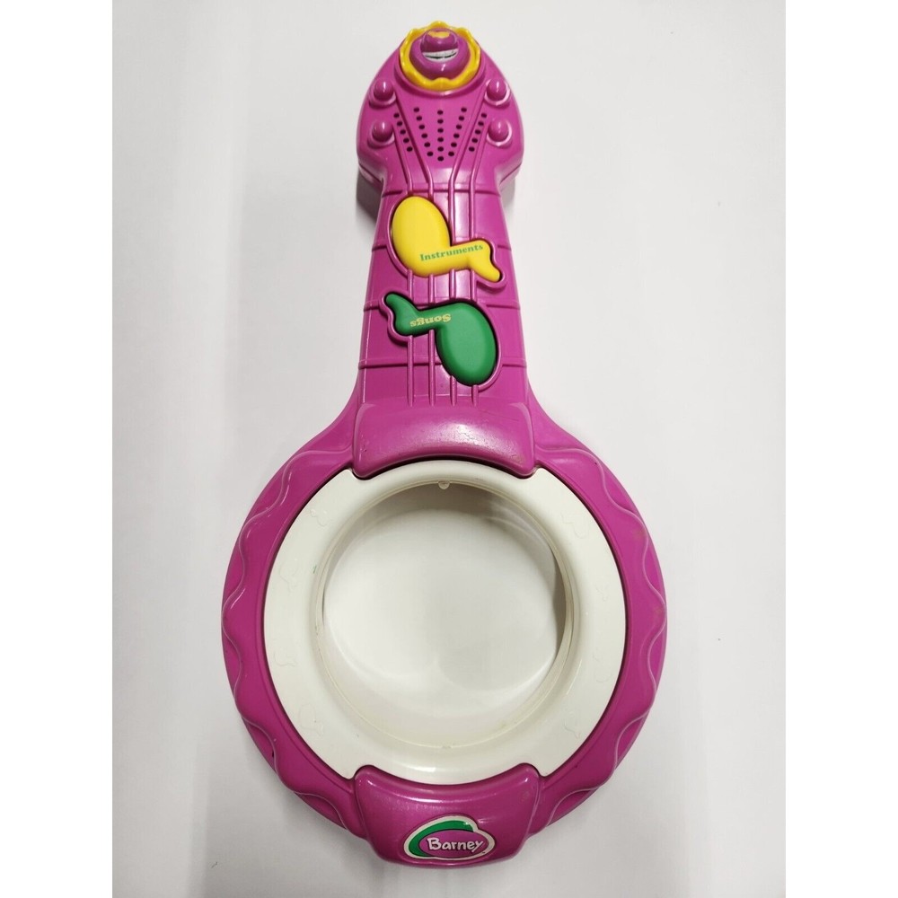 Barney Purple Dinosaur Guitar Banjo Toy Playskool 1997 Vintage Tested and Works